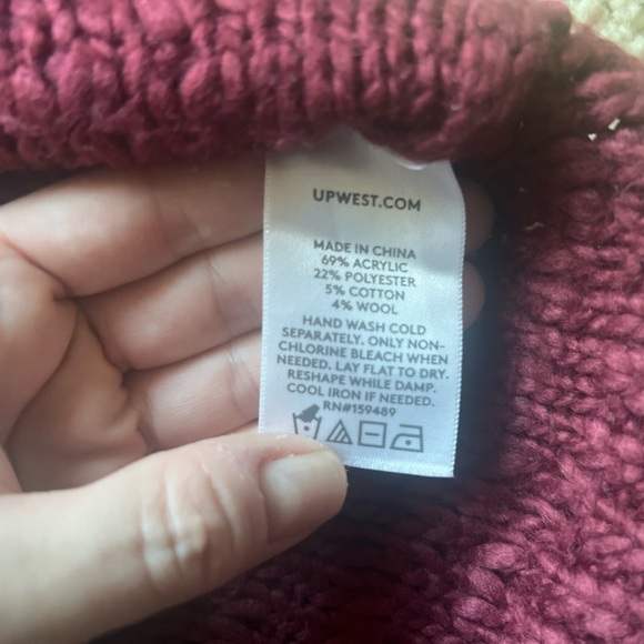 UpWest Turtleneck Tunic Sweater: Maroon - Picture 7 of 9